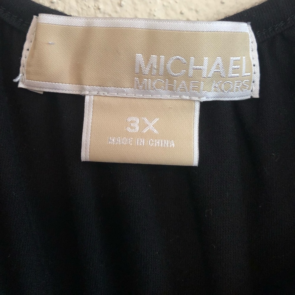 🅷🅾🆂🆃 🅿🅸🅲🅺 Michael Kors plus Size Black top - Picture 2 of 4